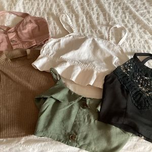 Lot of 5 crop tops